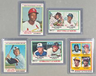 1978 Topps MLB Stars. Brock, Parker Carew, Robinson, Niekreo Ryan, Easler.