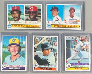 1979 Topps MLB Stars and Leaders. Rice Foster, Ryan Richard, Yount, Dent, Bench.