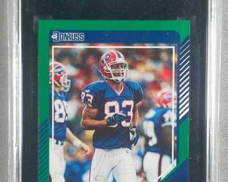 Andre Reed 2024 Donruss Green Press Proof 166. Graded SGC 9.5 MT.