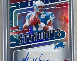 Andre Ware 2024 Panini Absolute Signature Standouts Autograph. SP Numbered 58 75. 