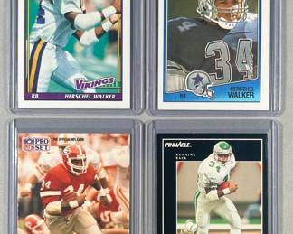 Herschel Walker Tribute. Topps 1988 261, Topps 1991 395, Pro Set 1991 44, Pinnacle 1992 293.
