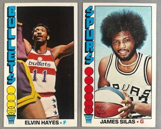 Elvin Hayes 120 and James Silas 80 Tall Boy  1976 Topps.