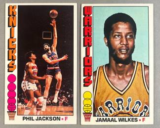Phil Jackson 77 and Jamaal Wilkes 16 Tall Boy  1976 Topps.