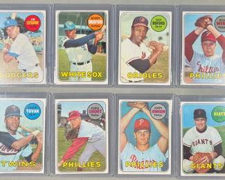 1969 Topps MLB 8 cards total