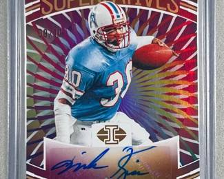 Mike Rozier 2024 Panini Illusions Superlatives Autograph. Gold SSP Numbered 9 10.