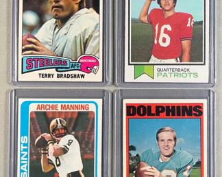 Bradshaw 461  1975, Manning 173  1978, Griese 80  1972, Plunket 355  1973 Topps. 