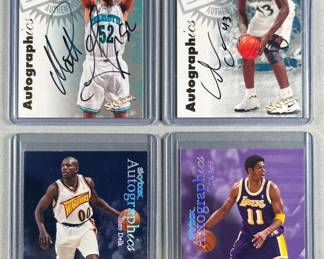 1997 1999 SkyBox Autographics On Card Autographs 4. Geiger, Carr, Delk, Reid