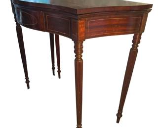 Satinwood inlay games table