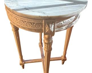 Marble top French table