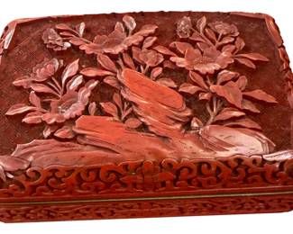 Antique Enameled Cinnabar Box