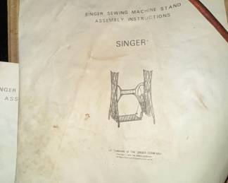 Vintage cast iron sewing table 