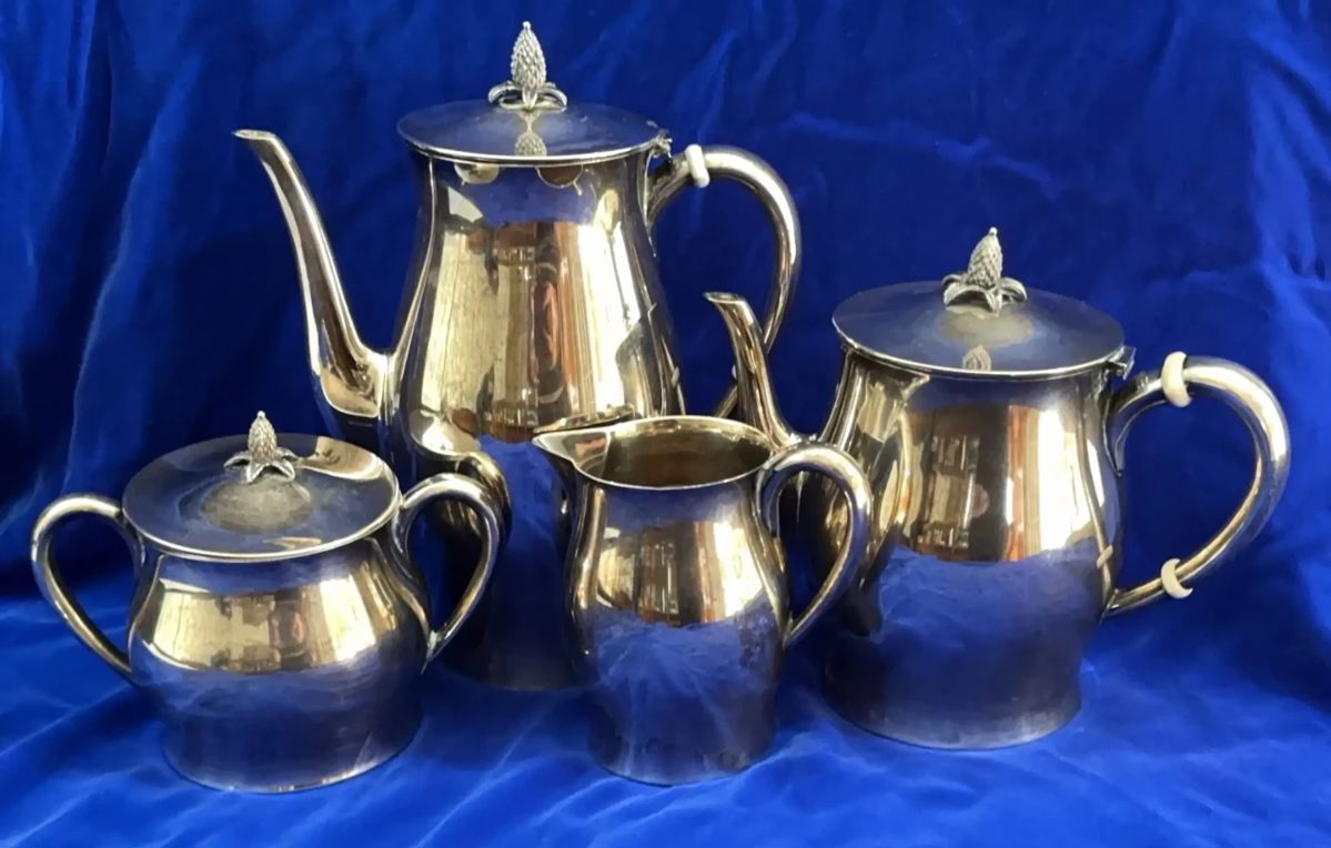  01 Tuttle Sterling Paul Revere Sterling Silver 4 Piece Tea Set