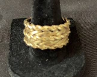 04 14k Gold Woven Ring