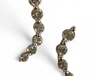 Two White Gold & Diamond Pendants, 14k and 10k
