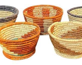 Collection Hand Woven Coiled Baskets

