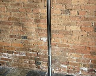 Mid Century Chrome & Lucite Lamp Magazine Holder Side Table
