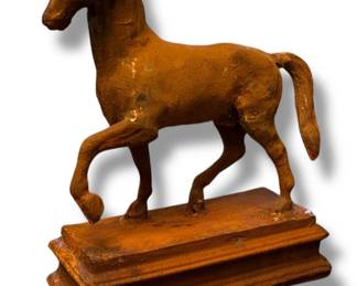 Cast Iron Horse Sculpture
