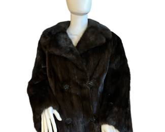 Vintage Mid Length Mink Fur Coat
