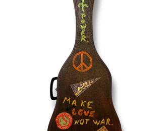 A POPS CASEY Folk Art Painted Guitar Case
