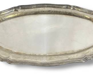 Antique 800 Silver Serving Tray

