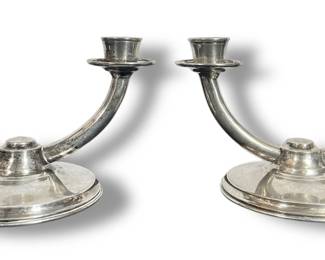 Pair of Portuguese Silver Candlestick Holders, JOALHARIA DO CARMO LISBOA
