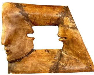 Modern Surrealism Two-Face Sculpture
