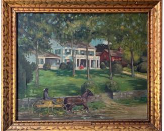 A 1935 Signed "Shadeland in 1800" Painting
