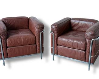 LE CORBUSIER "LC2" Chair, Pair
