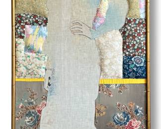 GUSTAV KLIMT Style Mixed Media Portrait of a Woman
