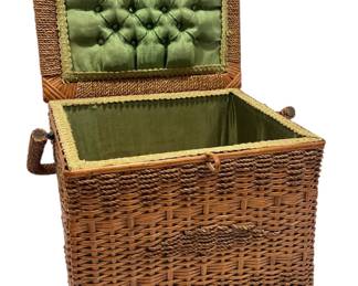Arts & Crafts Wicker Sewing Basket
