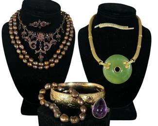 A Collection of Sterling Silver, Costume, & Rolled Gold Jewelry
