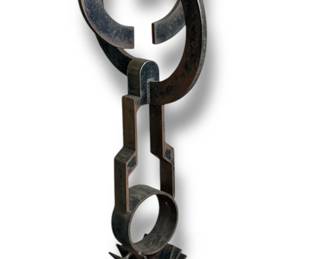 Life Size Abstract Brutalist Steel Sculpture
