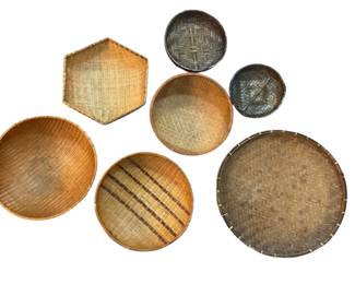 Large Collection Vintage Wicker Baskets
