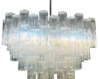 Substantial VENINI Glass Tronchi Chandelier
