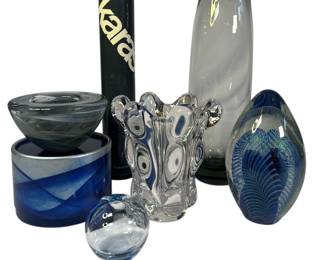 Collection of Glassware & Karascope, ART VANNES FRANCE, ROBERT EICKHOLT, HOLMEGAARD PER LUTKEN
