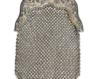 Art Nouveau Sterling Silver Mesh Purse
