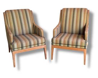 Rare Pair of JENS RISOM Lounge Chairs
