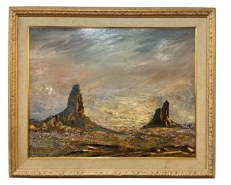 20th C. Canyon Landscape Oil Painting, L TRAVIS
