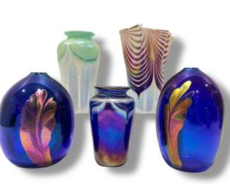 Collection of Iridescent Art Glass, DOUGLAS BECKER
