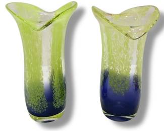 A Pair of Italian Art Glass Vases

