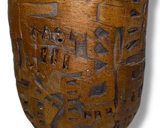 Signed Brutalist Studio Pottery Vessel
