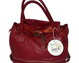 Vintage Red Leather CHLOE Handbag
