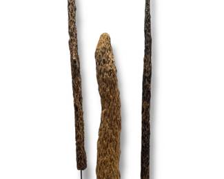 Set of Three French Sculptural Wood Forms
