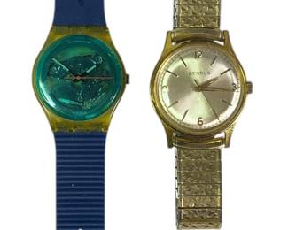 Two Vintage Men's Watches, SWATCH, BENRUS
