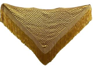 Vintage Golden Silk Shawl
