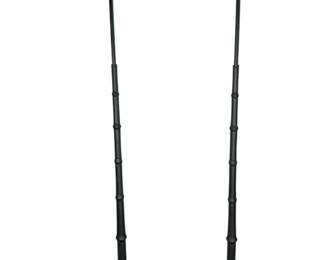 A Pair of Mid-Century Tall Iron Candlesticks
