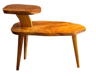 A Folk Art Live Edge Accent Table
