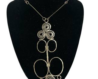 A Sterling Silver Modernist Necklace

