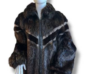 Vintage Mink and Beaver Fur Jacket
