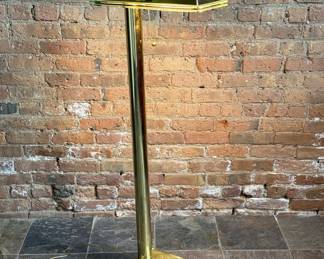 Post Modern Lucite & Brass Floor Lamp
